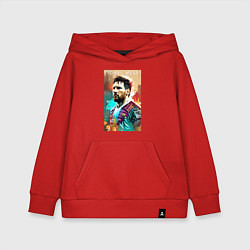 Толстовка детская хлопковая Lionel Messi - football - striker, цвет: красный