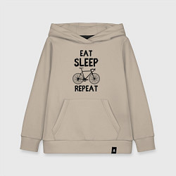 Детская толстовка-худи Eat sleep bike repeat