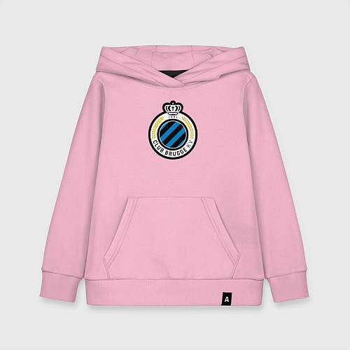 Детская толстовка-худи Brugge fc sport / Светло-розовый – фото 1