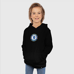 Толстовка детская хлопковая Chelsea fc sport, цвет: черный — фото 2