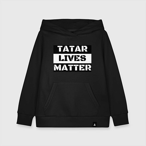 Детская толстовка-худи Tatar lives matter / Черный – фото 1