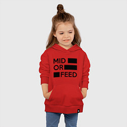 Толстовка детская хлопковая Mid or feed, цвет: красный — фото 2