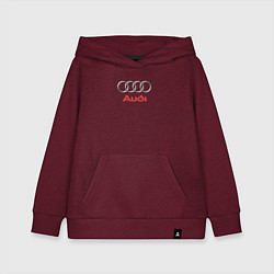 Толстовка детская хлопковая Audi brend, цвет: меланж-бордовый