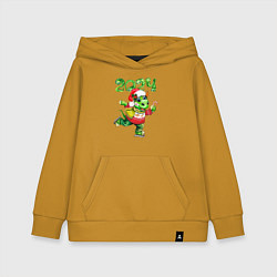 Толстовка детская хлопковая Новогодний дракон 2024, цвет: горчичный
