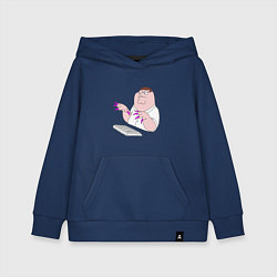 Толстовка детская хлопковая Питер Гриффен с длинными ногтями, цвет: тёмно-синий