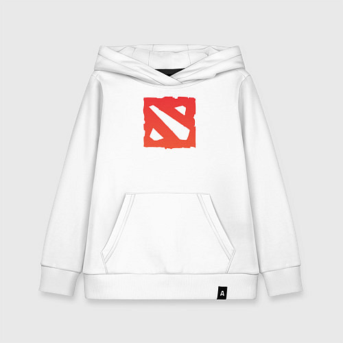 Детская толстовка-худи Dota 2 логотип / Белый – фото 1