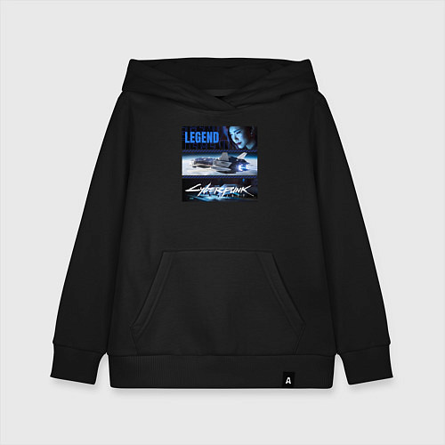 Детская толстовка-худи Cyberpunk 2077 Phantom Liberty: Легенда / Черный – фото 1