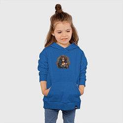 Толстовка детская хлопковая Женщина в стиле стимпанк, цвет: синий — фото 2