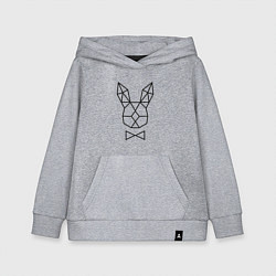 Толстовка детская хлопковая Полигональный кролик, цвет: меланж