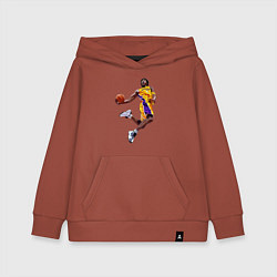 Толстовка детская хлопковая Kobe Bryant dunk, цвет: кирпичный