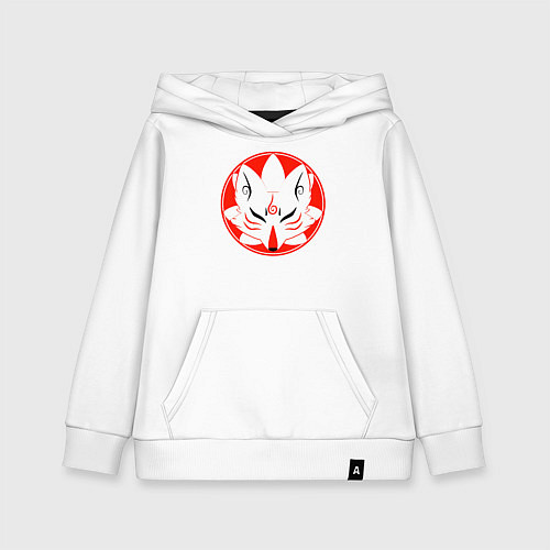 Детская толстовка-худи Маска японского демона-лиса / Белый – фото 1