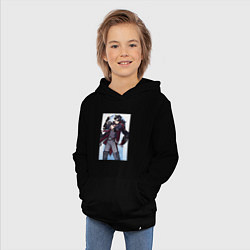 Толстовка детская хлопковая Ризли Геншин импакт, цвет: черный — фото 2