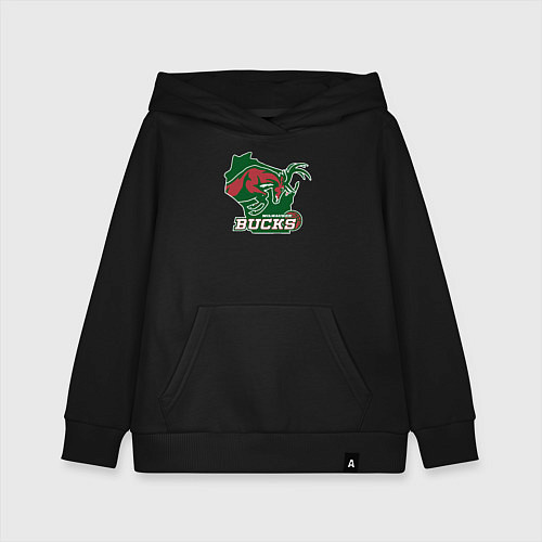 Детская толстовка-худи Milwaukee bucks / Черный – фото 1