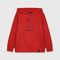 Толстовка детская хлопковая Bart hellboy Lill Peep, цвет: красный