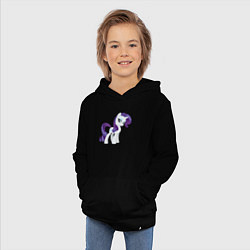 Толстовка детская хлопковая Рарити из My Little Pony в кино, цвет: черный — фото 2