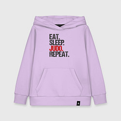 Детская толстовка-худи Eat sleep judo repeat