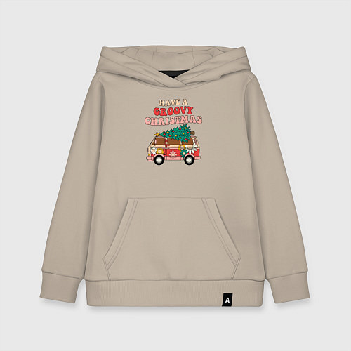 Детская толстовка-худи Захватывающего Рождества / Миндальный – фото 1