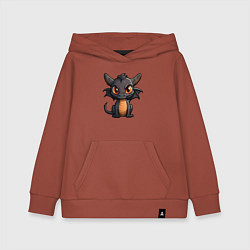 Толстовка детская хлопковая Дракончик чудо с крыльями, цвет: кирпичный
