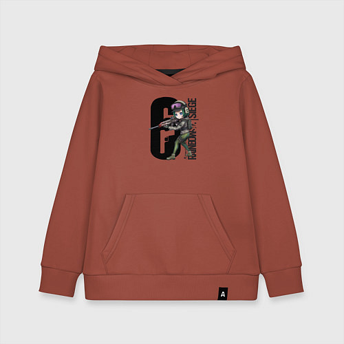 Детская толстовка-худи Tom Clancys Rainbow Six siege / Кирпичный – фото 1
