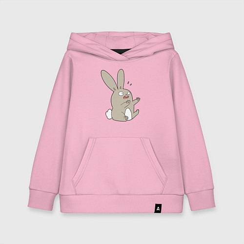 Детская толстовка-худи Funny bunny / Светло-розовый – фото 1