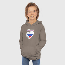 Толстовка детская хлопковая 136 регион Воронежская область, цвет: утренний латте — фото 2