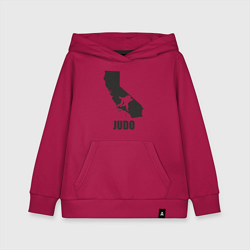 Детская толстовка-худи Дзюдо Калифорния / Маджента – фото 1