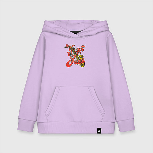 Детская толстовка-худи Я играю джаз / Лаванда – фото 1