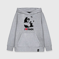 Детская толстовка-худи I love panda