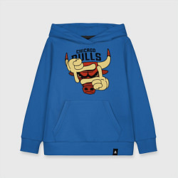 Толстовка детская хлопковая Bulls logo with hands, цвет: синий