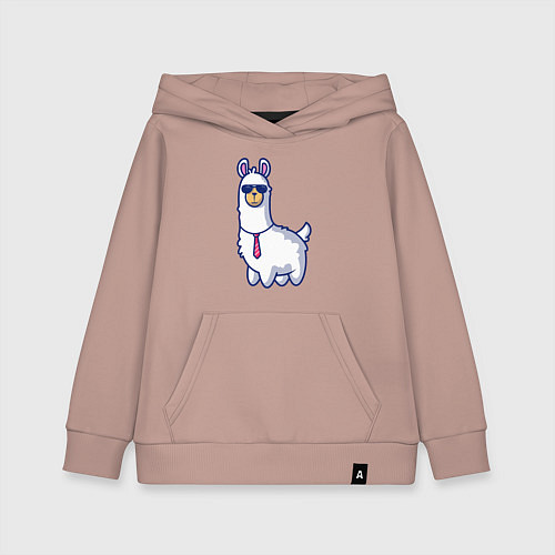 Детская толстовка-худи Модная альпака / Пыльно-розовый – фото 1