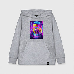 Толстовка детская хлопковая Гомер Симпсон - фото с автографом, цвет: меланж