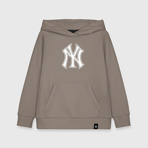 Детская толстовка-худи New York yankees - baseball logo / Утренний латте – фото 1