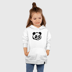 Толстовка детская хлопковая Недовольная морда панды, цвет: белый — фото 2