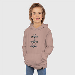 Толстовка детская хлопковая Колючая проволока, цвет: пыльно-розовый — фото 2