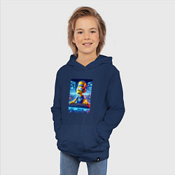 Толстовка детская хлопковая Cool Bart Simpson - esport, цвет: тёмно-синий — фото 2