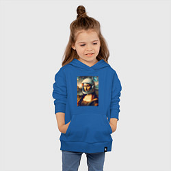 Толстовка детская хлопковая Mona Lisa astronaut - neural network, цвет: синий — фото 2