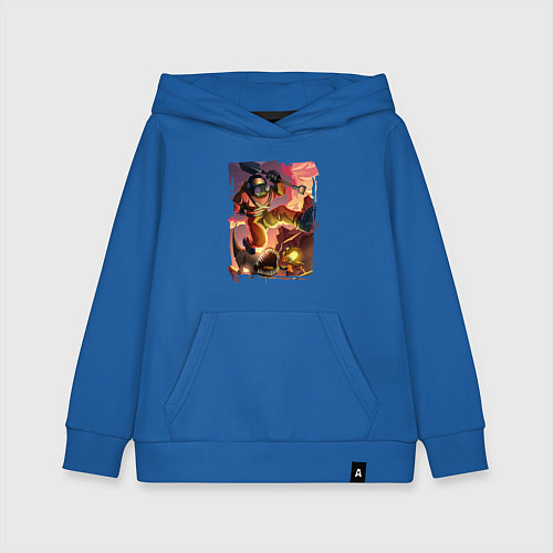 Детская толстовка-худи Lethal Сompany: Running Fugu / Синий – фото 1