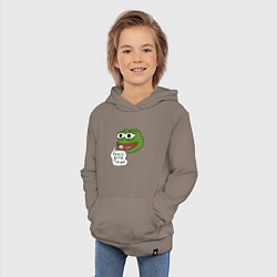 Толстовка детская хлопковая Pepe feels good man, цвет: утренний латте — фото 2