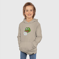 Толстовка детская хлопковая Pepe feels good man, цвет: миндальный — фото 2