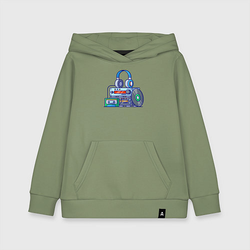 Детская толстовка-худи Фанат музыки / Авокадо – фото 1