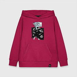 Толстовка детская хлопковая Космические сны, цвет: маджента