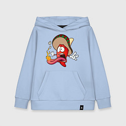 Толстовка детская хлопковая Горячий мексиканский перец, цвет: мягкое небо