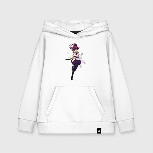 Детская толстовка-худи Юдзуриха из аниме Адский рай / Белый – фото 1