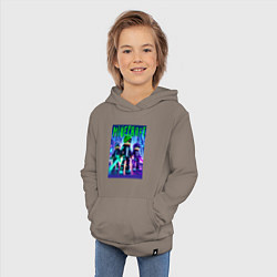 Толстовка детская хлопковая Cyberpunk and Minecraft - collaboration, цвет: утренний латте — фото 2