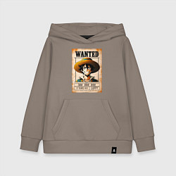 Толстовка детская хлопковая One Piece - Wanted, цвет: утренний латте