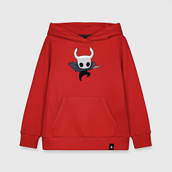 Толстовка детская хлопковая Маленький рыцарь Hollow Knight, цвет: красный