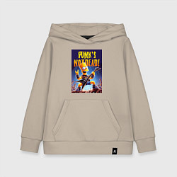 Детская толстовка-худи Bart Simpson - punks not dead