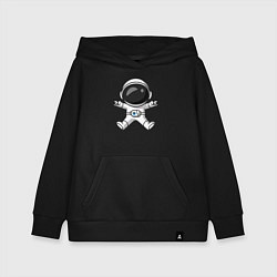 Толстовка детская хлопковая Spaceman rock, цвет: черный