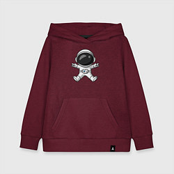 Толстовка детская хлопковая Spaceman rock, цвет: меланж-бордовый
