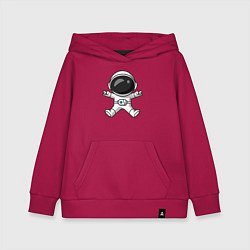Толстовка детская хлопковая Spaceman rock, цвет: маджента